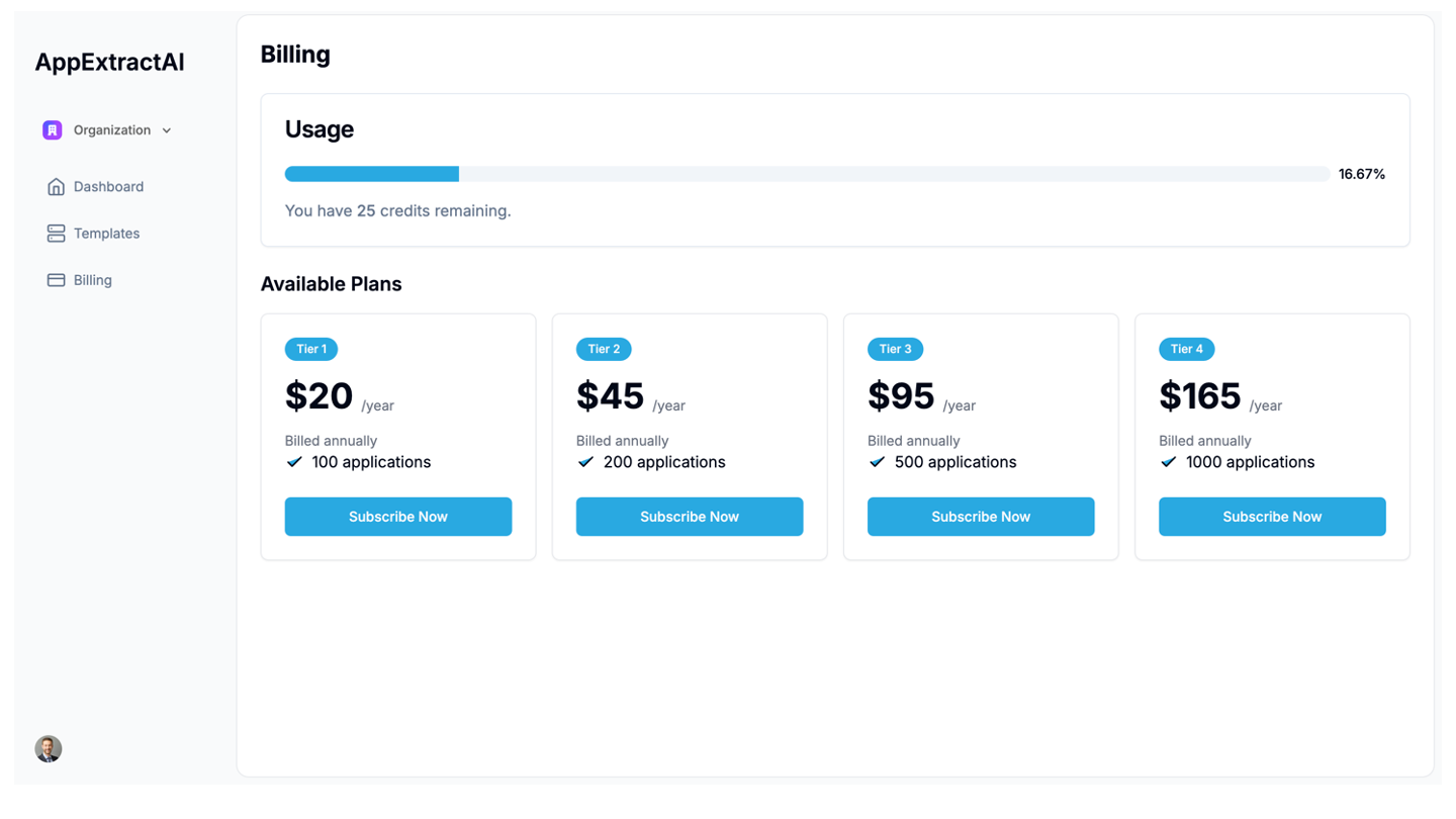 Billing and Subscription Plans